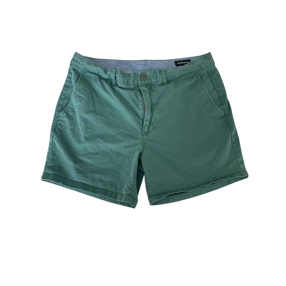 Bonobos Men's Washed Chino Shorts in Sage Green Size 34 - Picture 2 of 6
